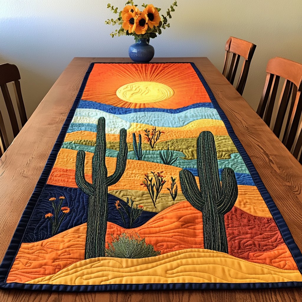 Cactus Landscape Table Runner