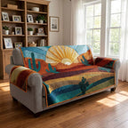 Sunrise Stripe over the Desert Sofa Cover