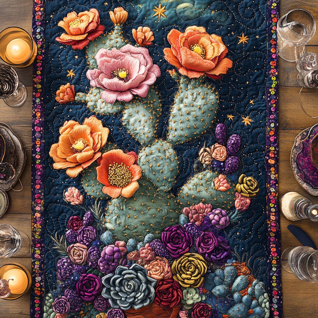 Cactus and Cradle Table Runner
