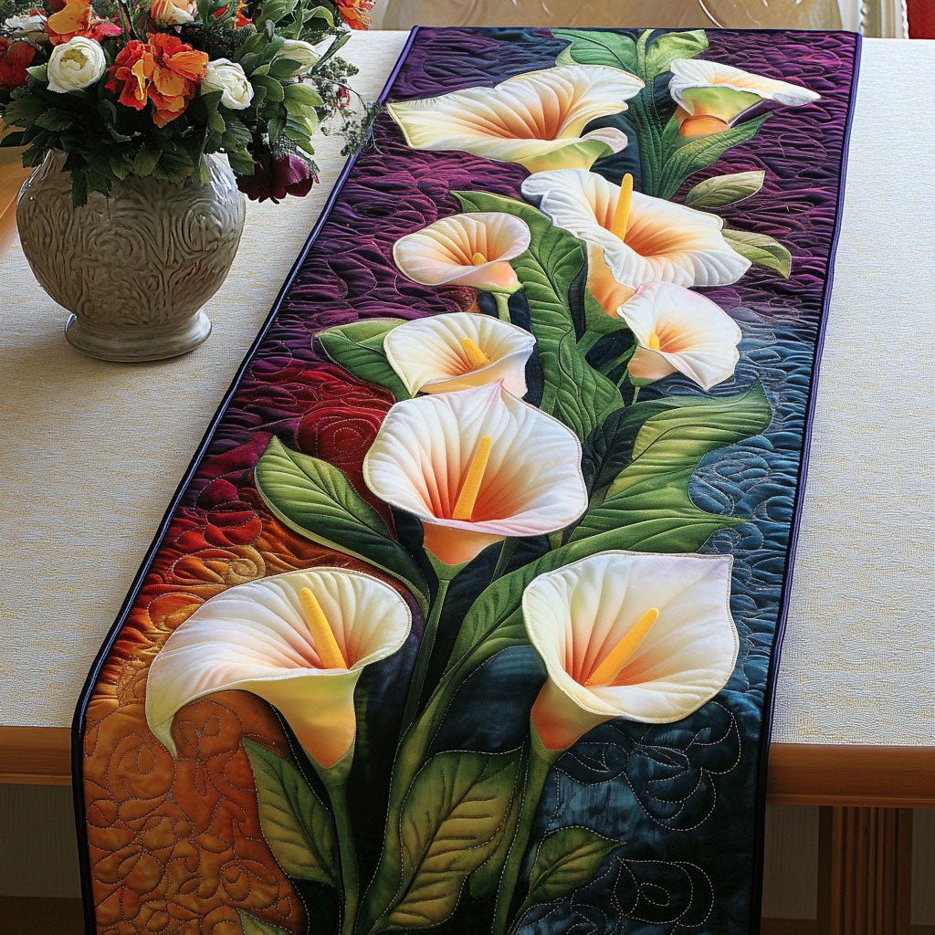 Calla Lily Rainbow Table Runner