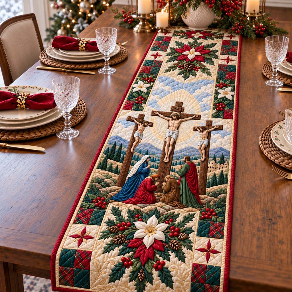 Calvary Scene Table Runner