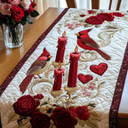 Candle Cardinals Table Runner