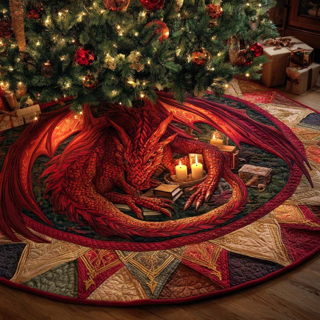 Candlelight Sentinel Christmas Tree Skirt