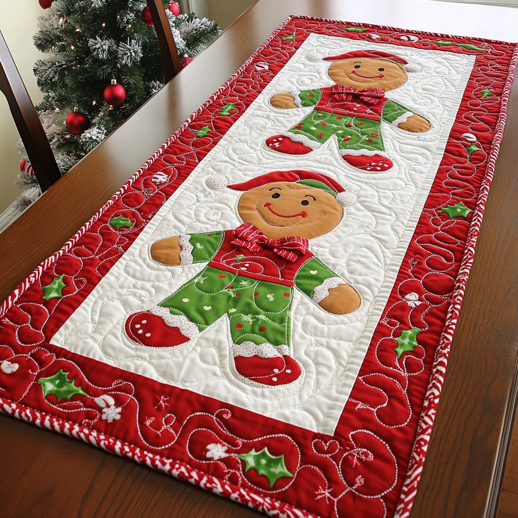 Candy Cane Cottage Table Runner