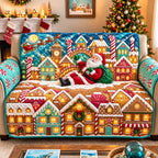 Candy Cane Village Sofa Cover