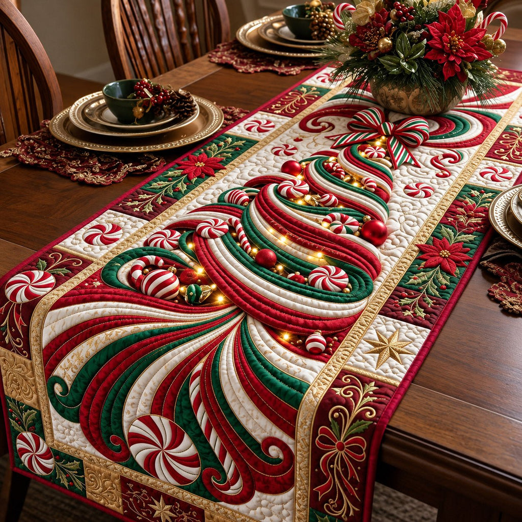 Candy Swirl Tree Table Runner