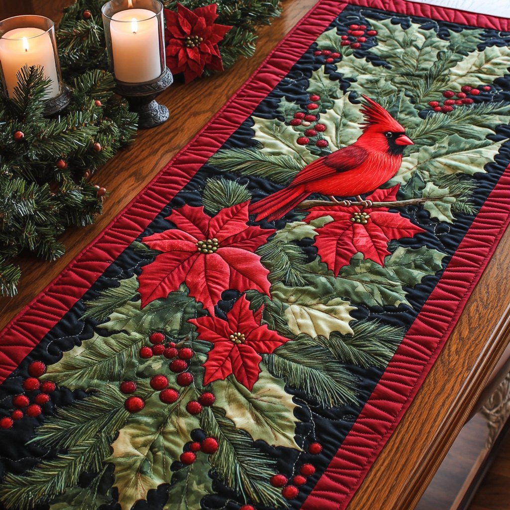 Cardinal Cheer Table Runner