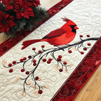 Cardinal Christmas Serenade Table Runner