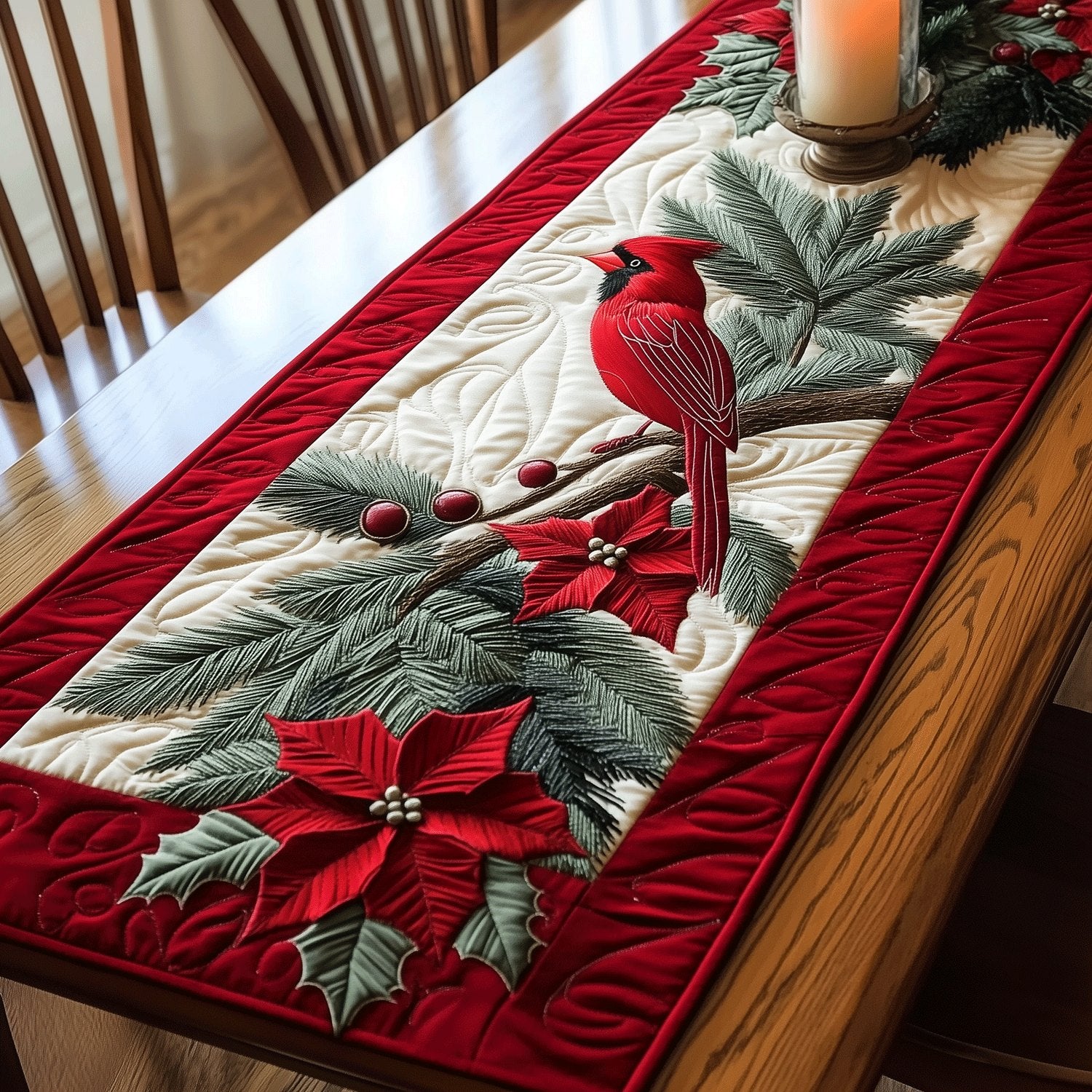 Cardinal Companions Table Runner