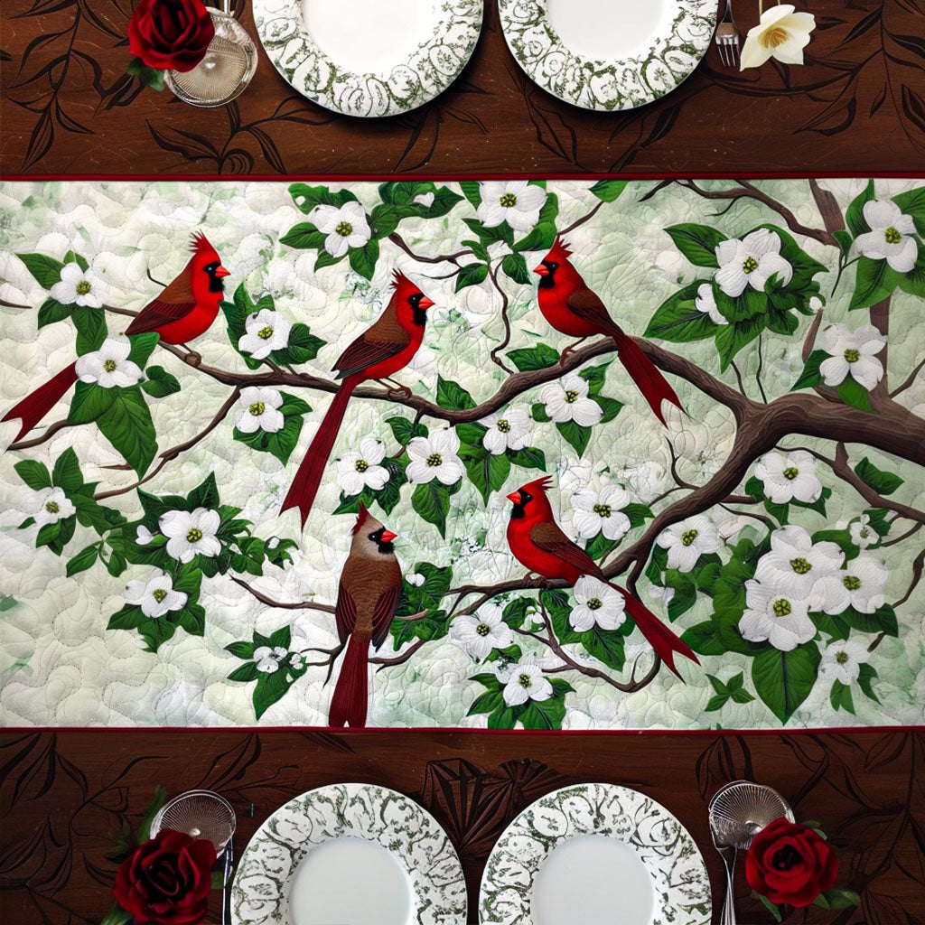Cardinal Garden Table Runner