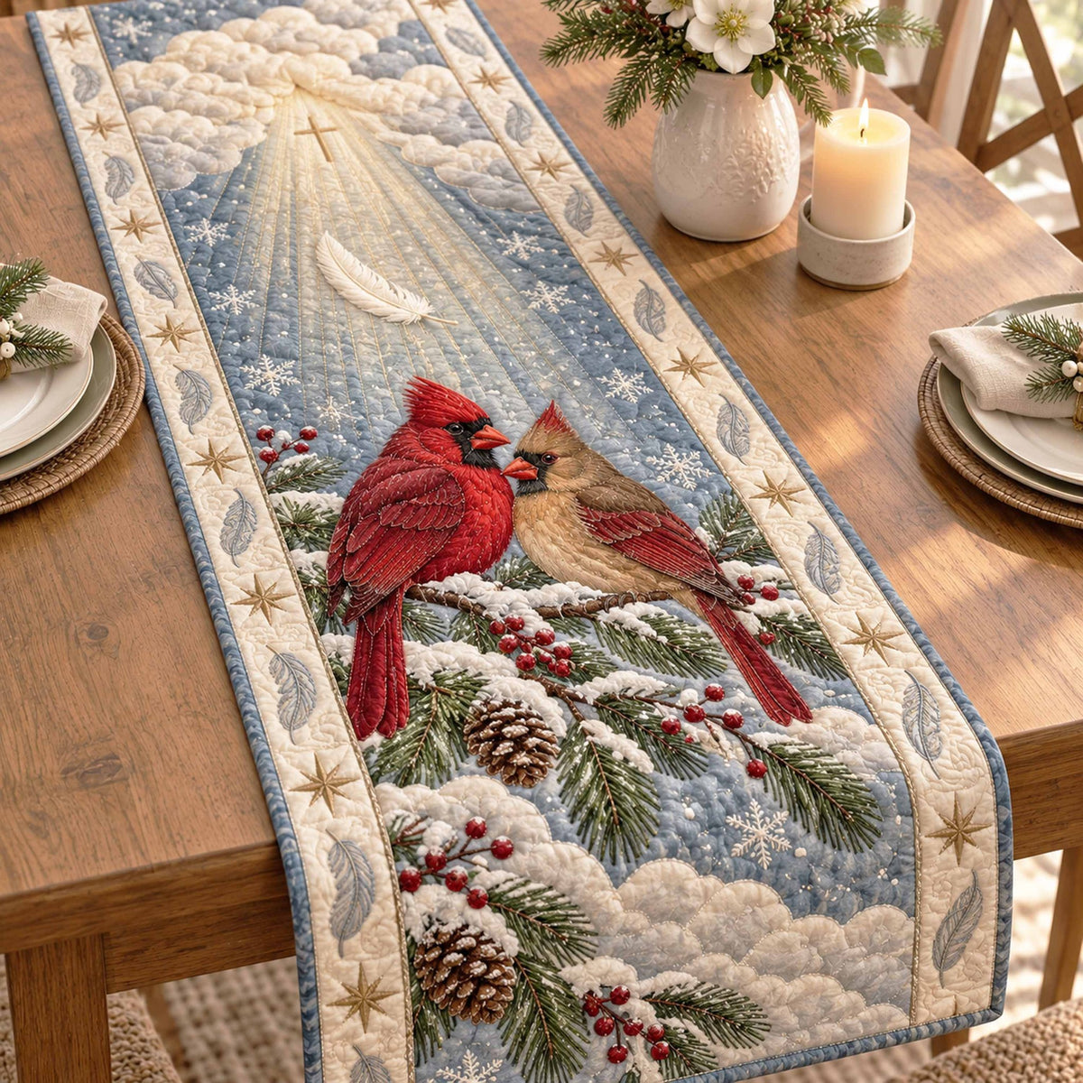 Cardinal Grace Table Runner