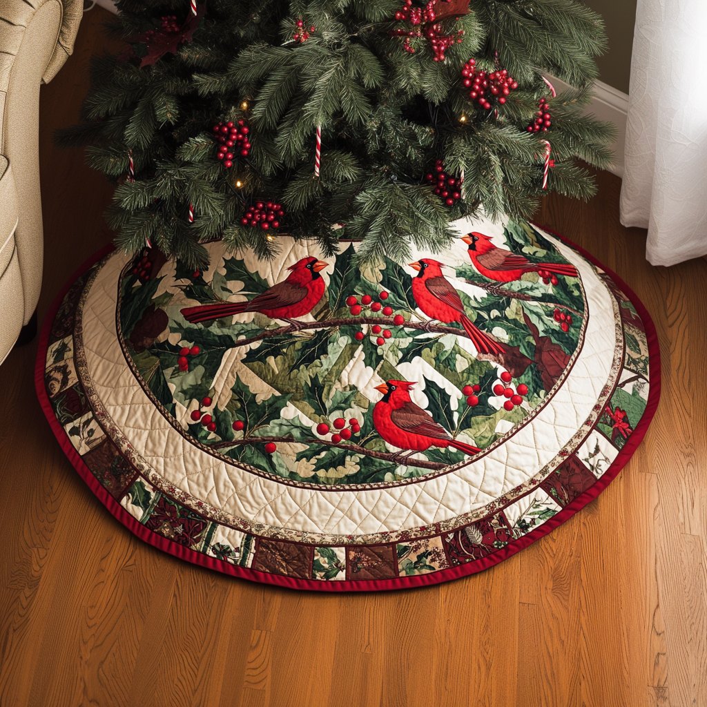 Cardinal Haven Christmas Tree Skirt