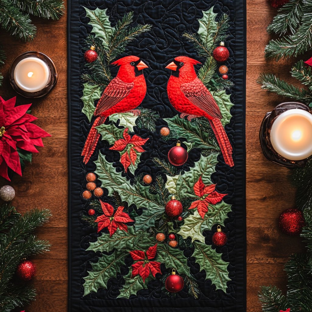 Cardinal Holiday Table Runner
