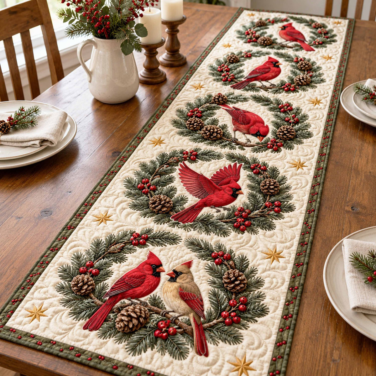 Cardinal Light Table Runner