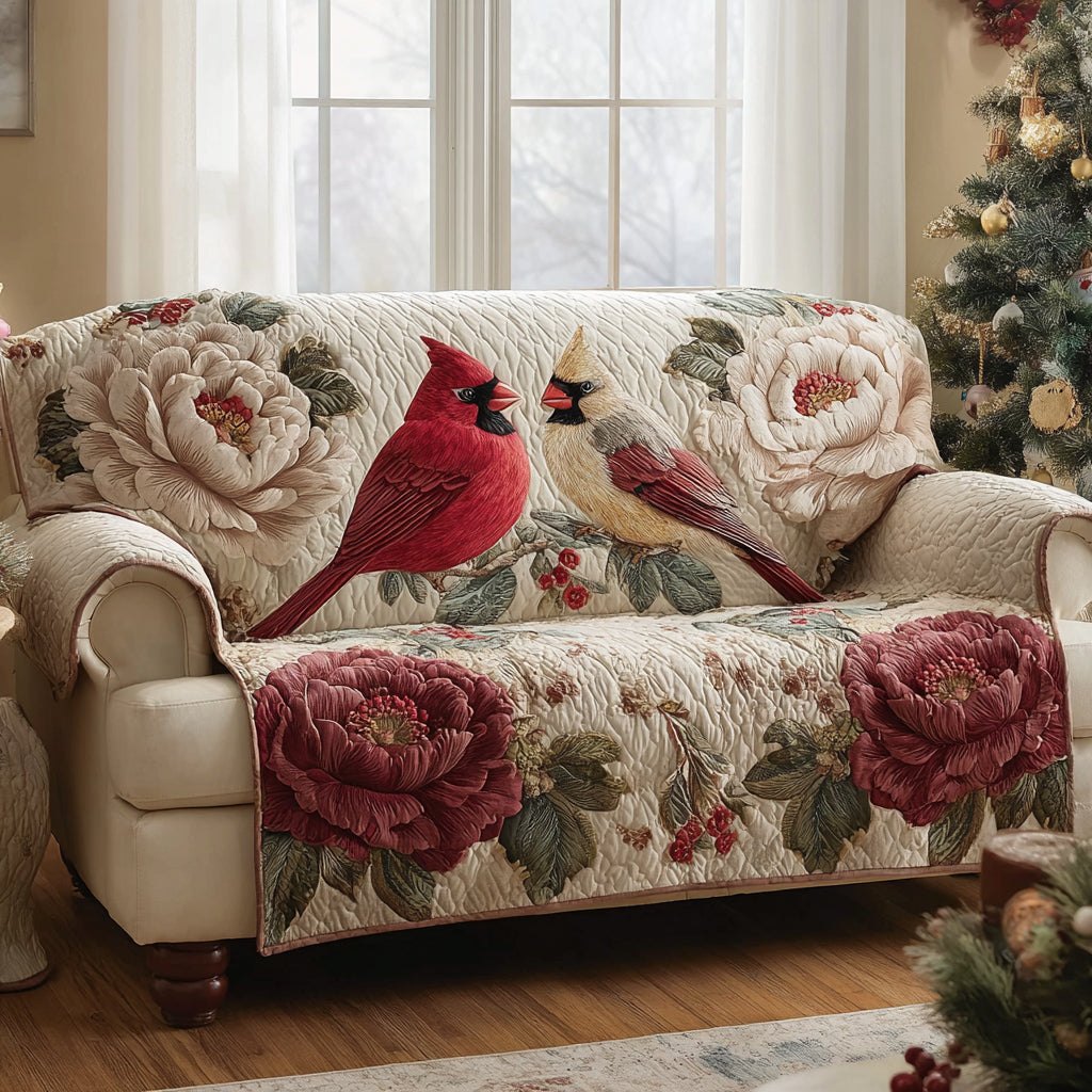 Cardinal Peony Paradise Sofa Cover