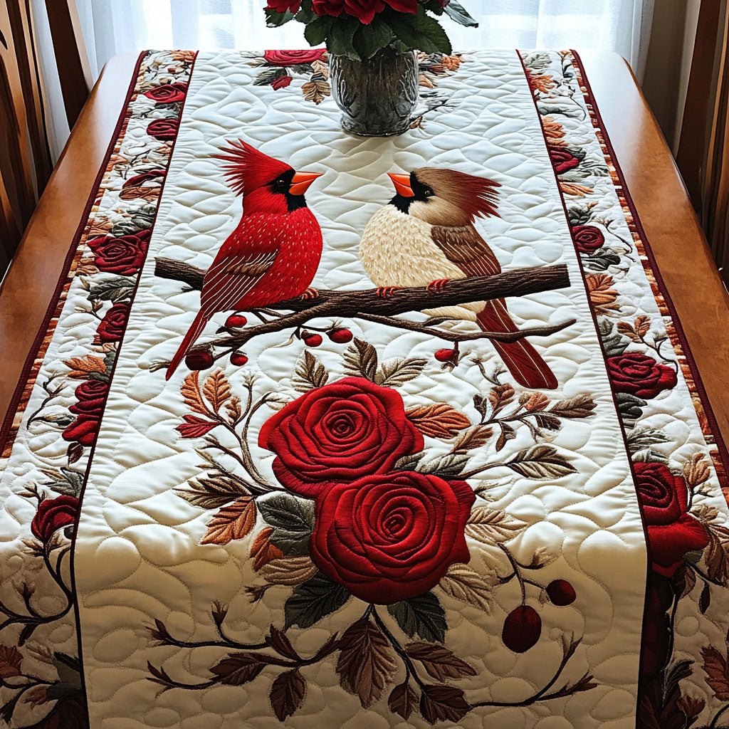 Cardinal Roses Table Runner