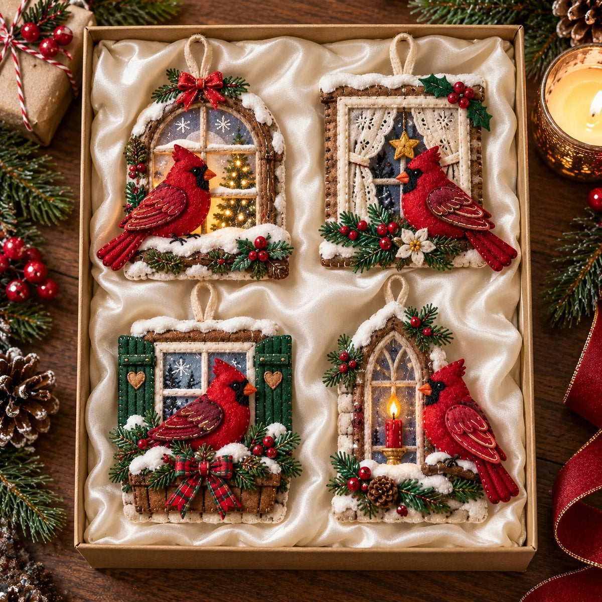 Cardinal Window Ornament Gift Set