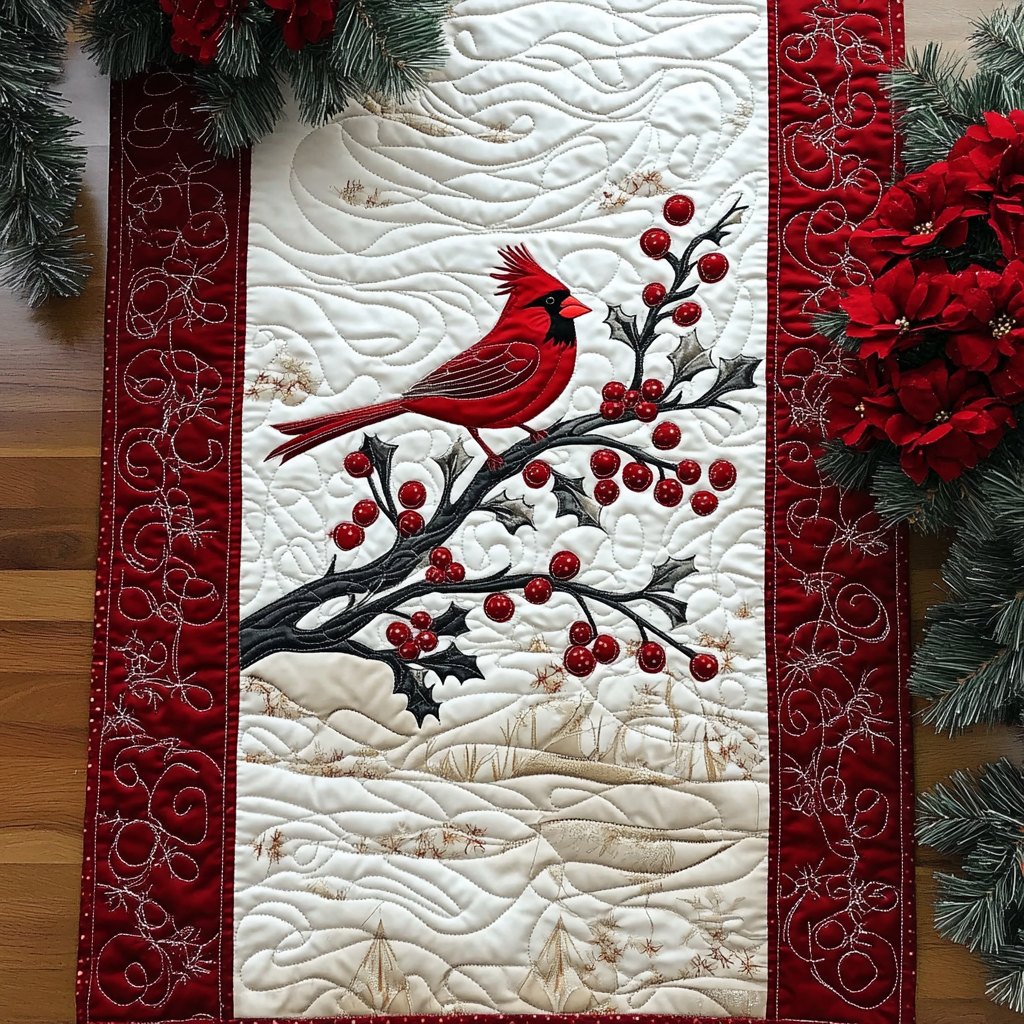Cardinal Winter Harmony Table Runner