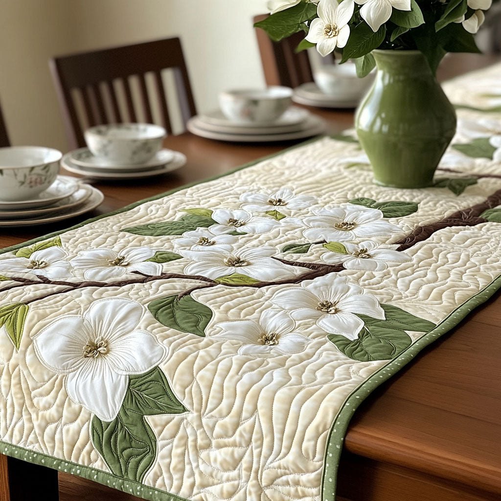 Carolina White Petals Table Runner