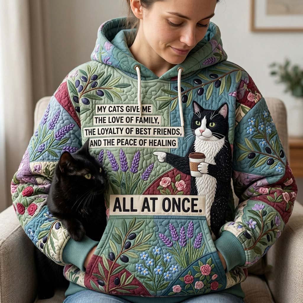 My Cats Give Me Everything at Once hoodie, all-over print