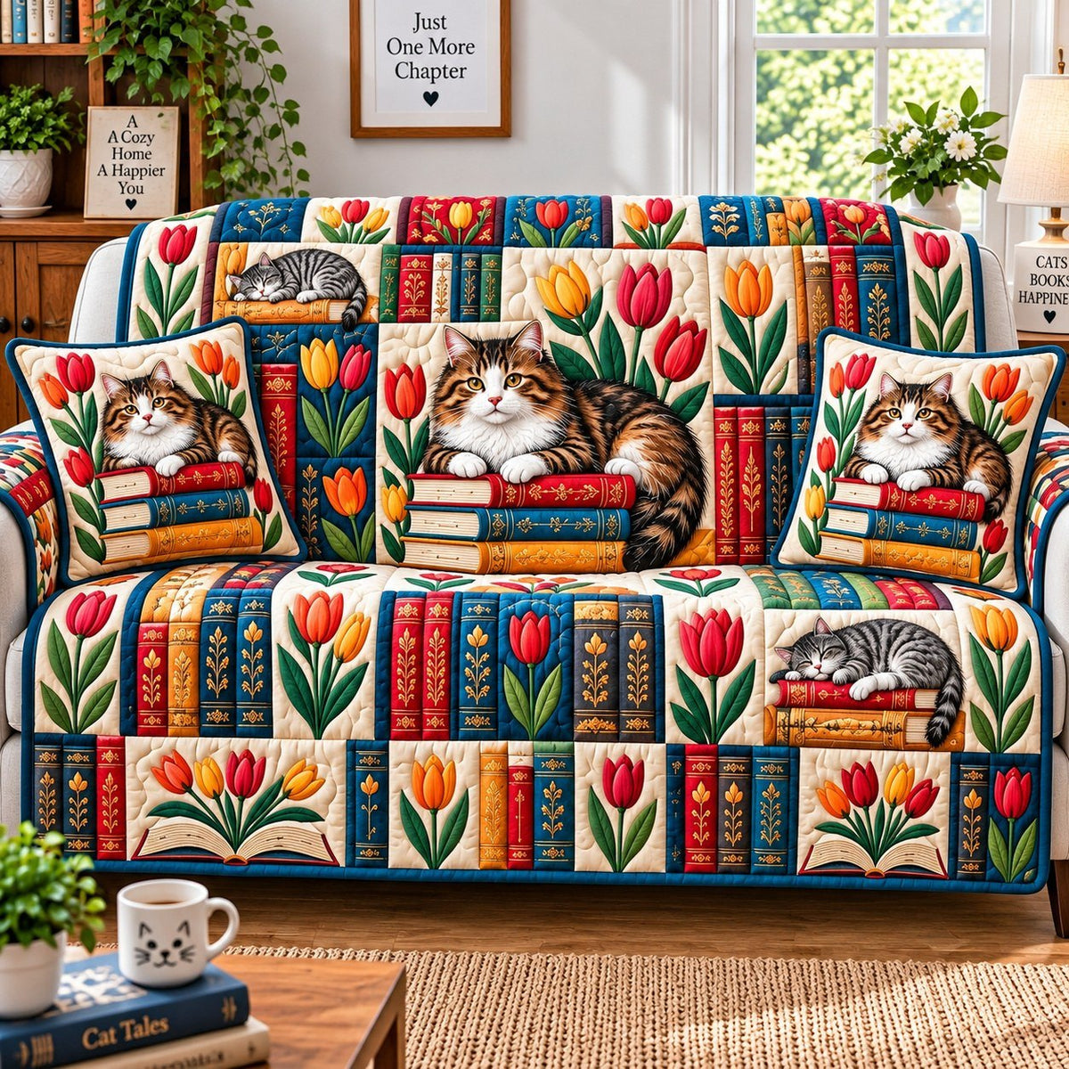Cat Book Magic Sofa Cover