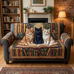 Cat Library Sofa Cover