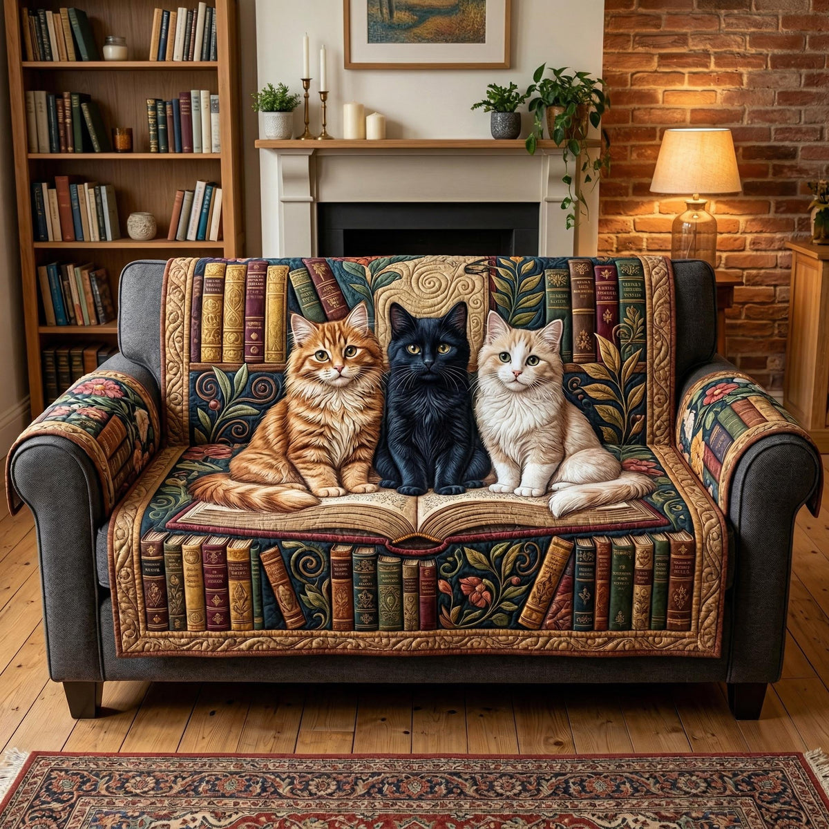 Cat Library Sofa Cover