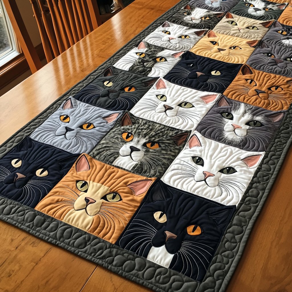 Cat Whispers Table Runner