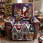 Cathedral Night of Santa Sofa Cover
