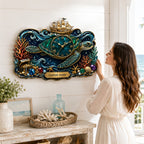 Personalized sea turtle clock — personalized with a custom name