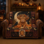 Celestial Midnight Highland Calf Sofa Cover