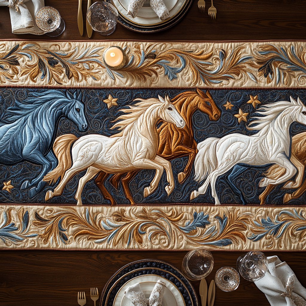 Celestial Stallions Table Runner
