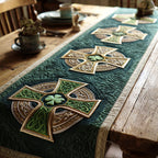 Celtic Clover Cross Table Runner
