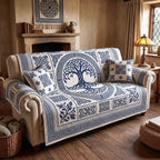 Blue Delft Tree Of Life Sofa Cover