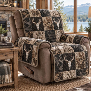 Charcoal Deer Forest Sofa Cover - Made to Order