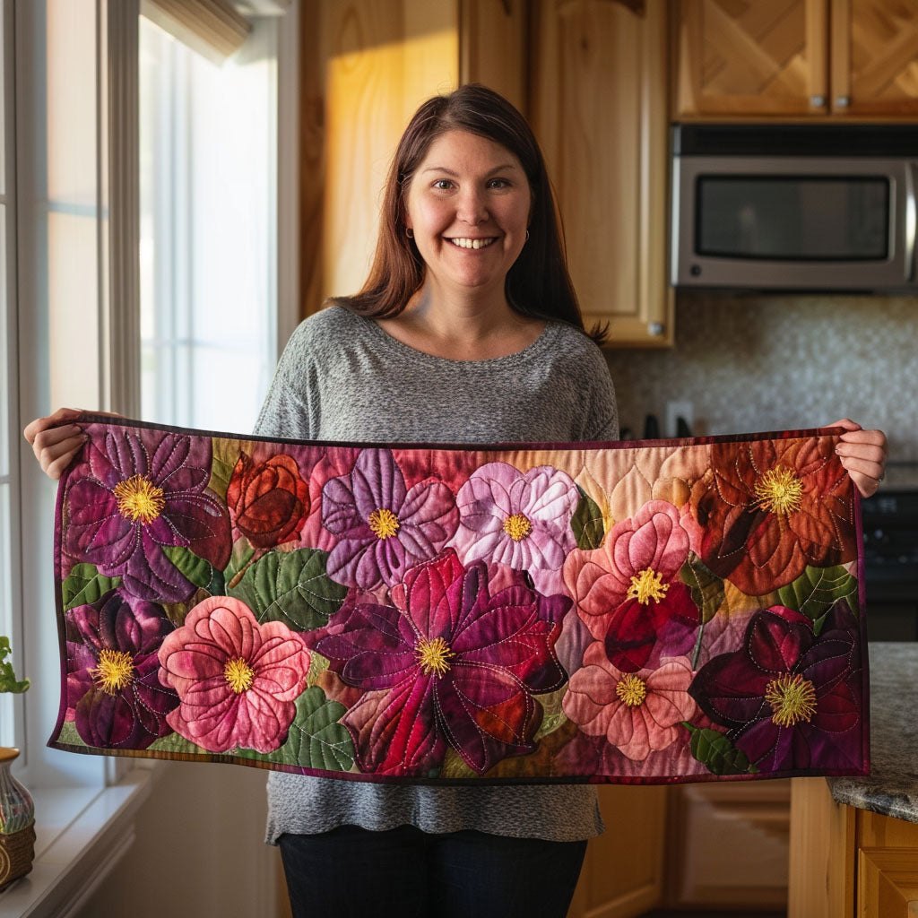 Charming Blossoms Table Runner