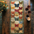 Butterfly Blocks in Warm Autumn Tones Table Runner