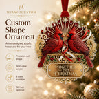 Artist-designed acrylic ornament, cut to shape