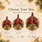 Ornament size chart: 3.15, 3.5 and 4.5 inches