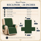 Recliner cover measurements