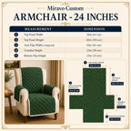 Armchair cover measurements