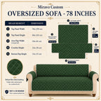 Oversized sofa cover measurements