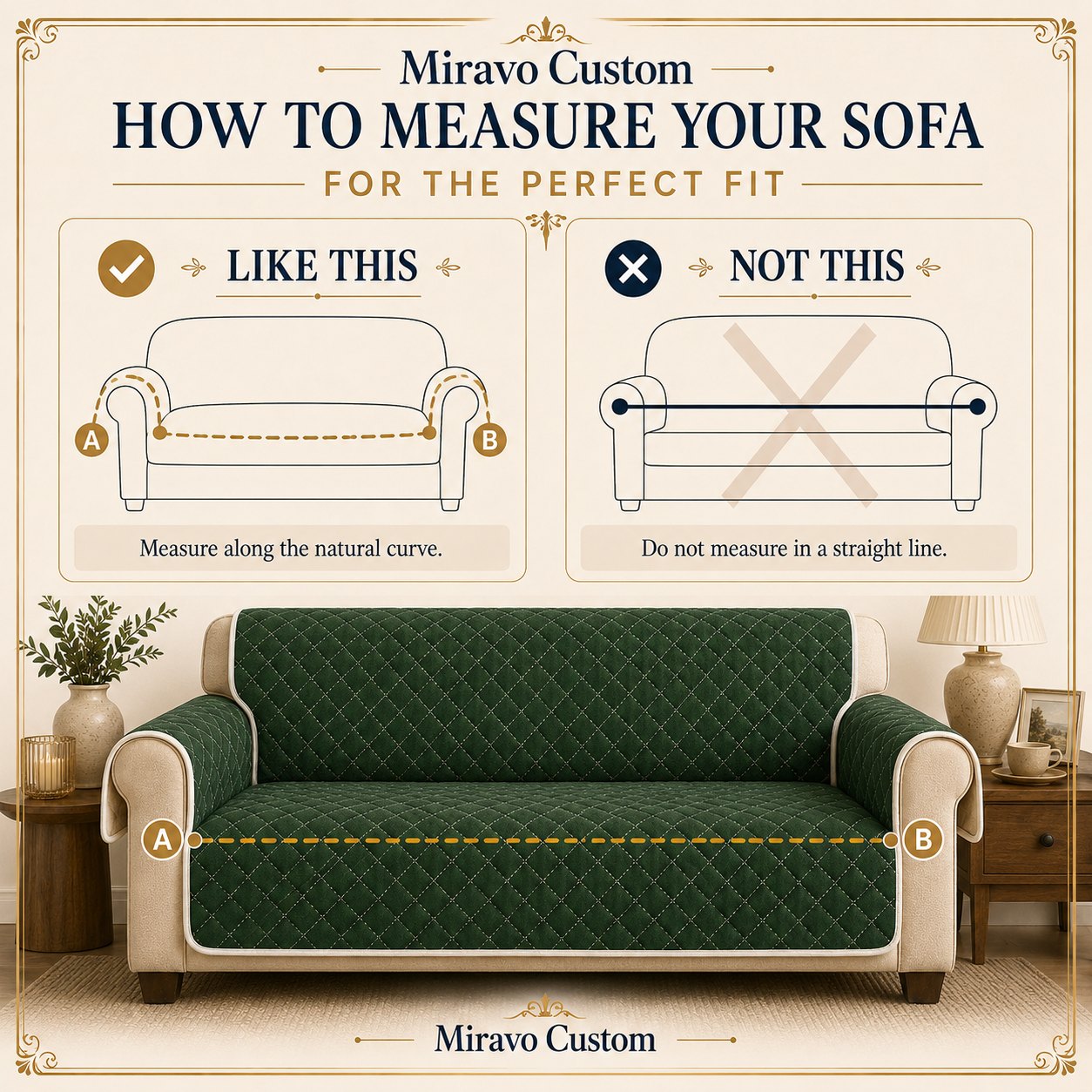 How to measure your sofa for the right fit