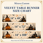Velvet runner size chart
