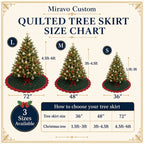 Tree skirt size chart