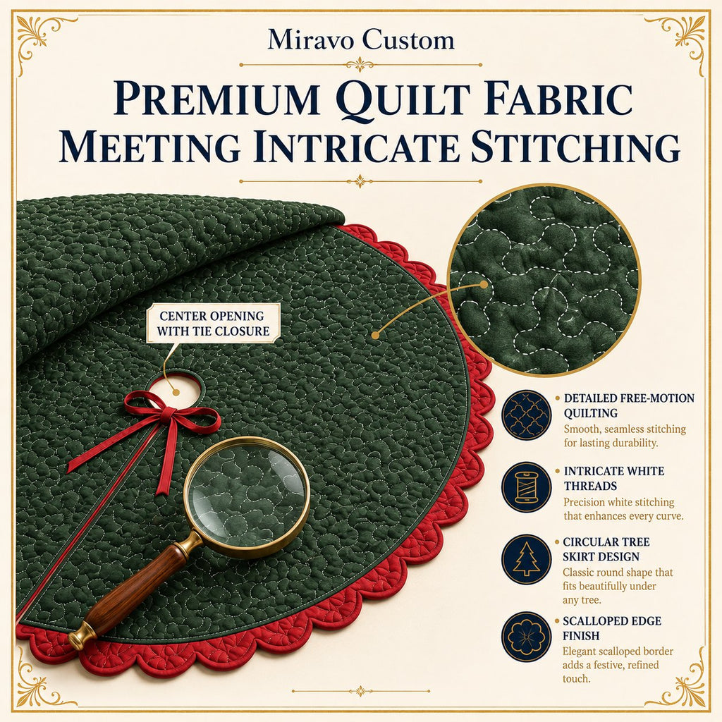 Premium quilted fabric and stitching, close up