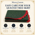 Care instructions for a quilted tree skirt