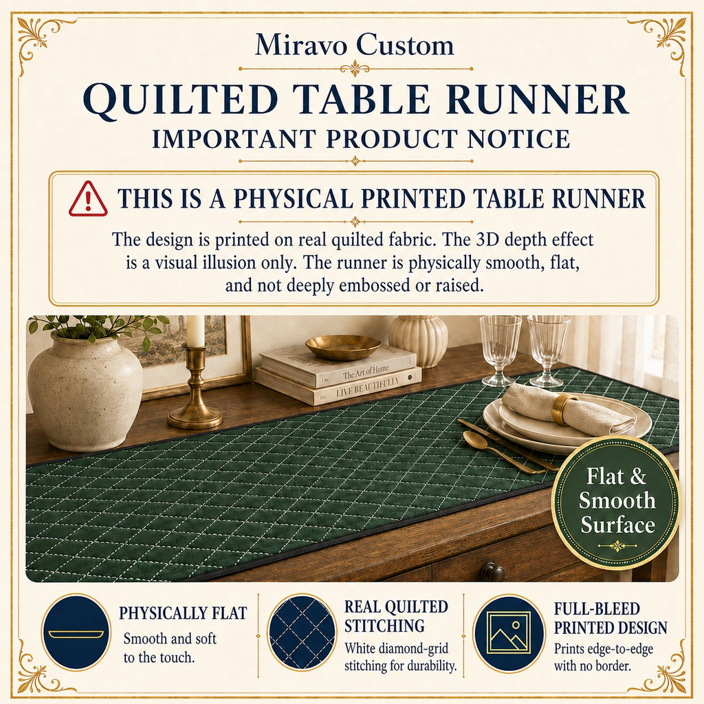 Important: the design is printed flat, not embossed