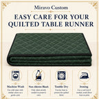 Care instructions for a quilted runner
