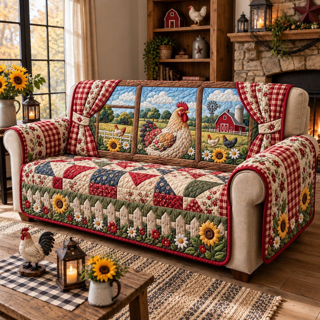 Chicken Farm Window Sofa Cover